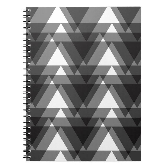 Simple, modern, urban, bold transparent triangles notebook (Front)