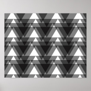 Simple, modern, urban, bold transparent triangles poster