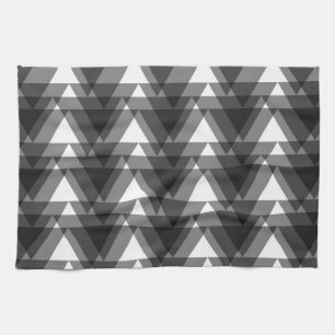 Simple, modern, urban, bold transparent triangles tea towel