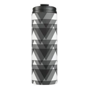 Simple, modern, urban, bold transparent triangles thermal tumbler