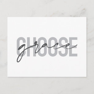 Simple, modern, urban, cool design Choose Grace Postcard