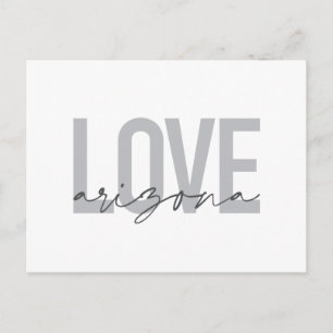 Simple, modern, urban, cool design Love Arizona Postcard