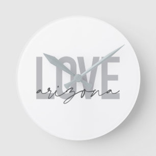 Simple, modern, urban, cool design Love Arizona Round Clock