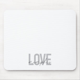 Simple, modern, urban, cool design Love Memphis Mouse Mat