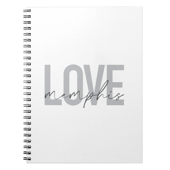 Simple, modern, urban, cool design Love Memphis Notebook (Front)