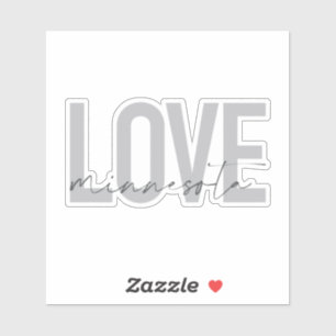Simple, modern, urban, cool design Love Minnesota