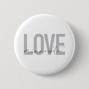 Simple, modern, urban, cool design Love Minnesota 6 Cm Round Badge