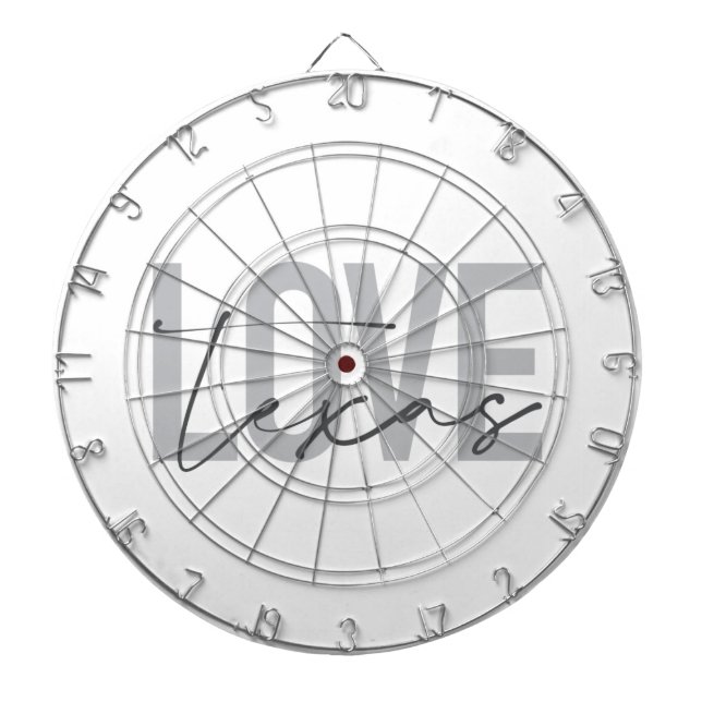 Simple, modern, urban, cool design Love Texas Dartboard (Front)