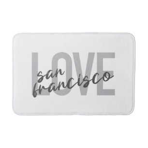 Simple, modern, urban design Love San Francisco Bath Mat