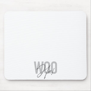 Simple, modern, urban, trendy design Love Woo Hoo! Mouse Mat