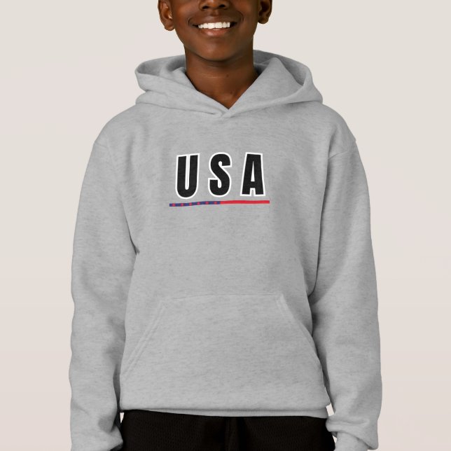 Simple Modern USA America Art Letter Flag Souvenir (Front)