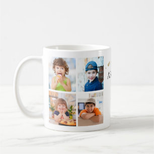 Simple Modern We Love You Abuelo 8 Photo Collage  Coffee Mug