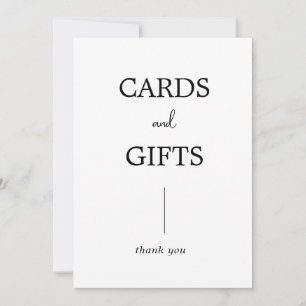 Simple Modern Wedding Card and Gift Sign