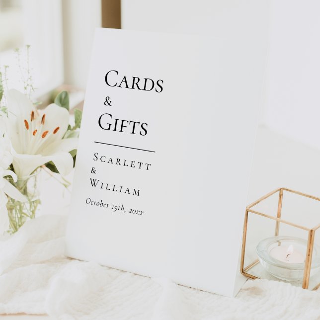 Simple Modern Wedding Cards and Gifts Sign (Creator Uploaded)
