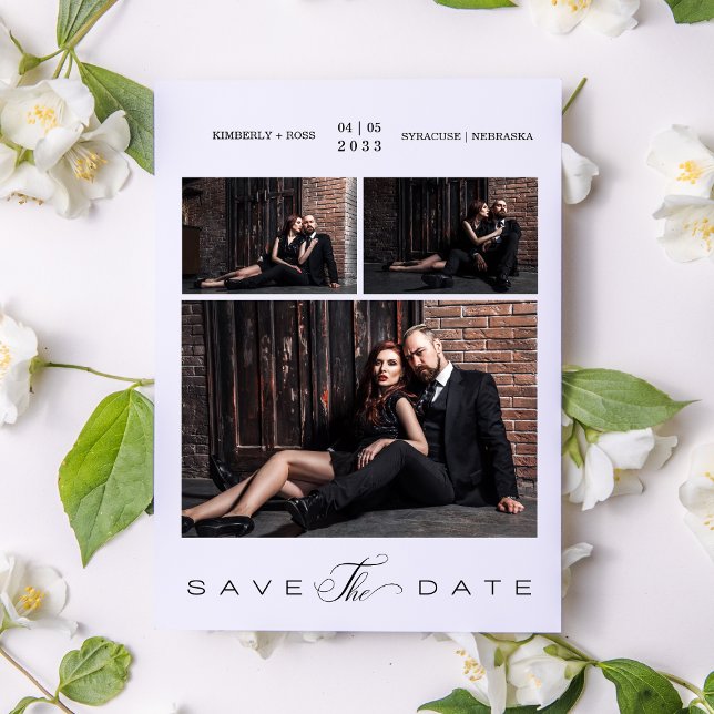 Simple Modern Wedding Couple  3 Photos Collage (Creator Uploaded)