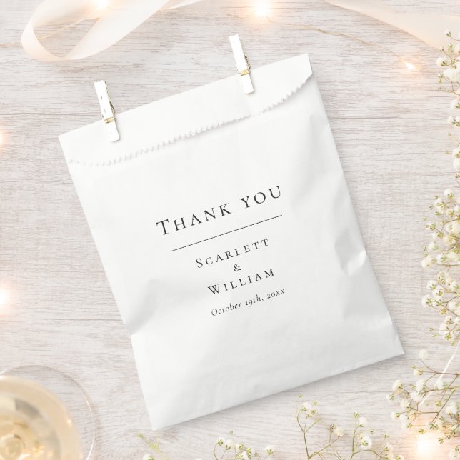 Simple Modern Wedding Favour Bag (Clipped)