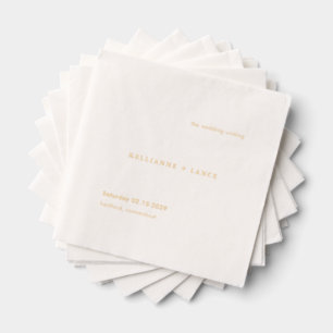 Simple Modern Wedding Foil Napkins