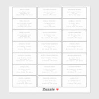 Simple Modern Wedding Guest Address Label