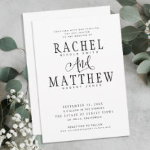 Simple&Modern Wedding Invitation