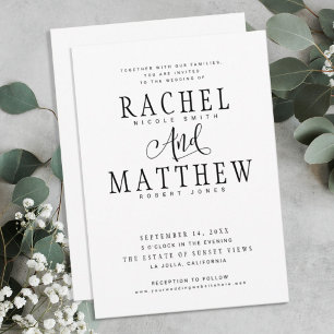 Simple&Modern Wedding Invitation