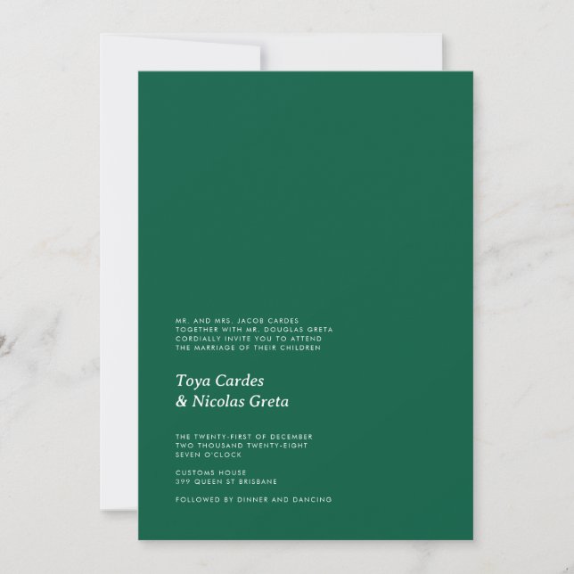 Simple Modern Wedding Invitation (Front)
