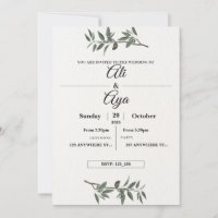 Simple Modern Wedding Invitation | Clean Minimal D