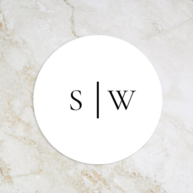 Simple Modern Wedding Monogram Envelope Seal (Creator Uploaded)