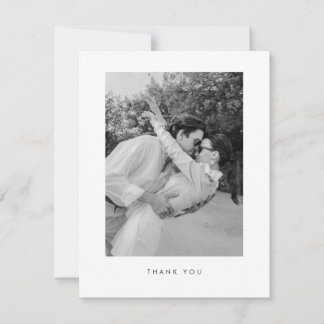 Simple Modern Wedding Photo Thank You Card