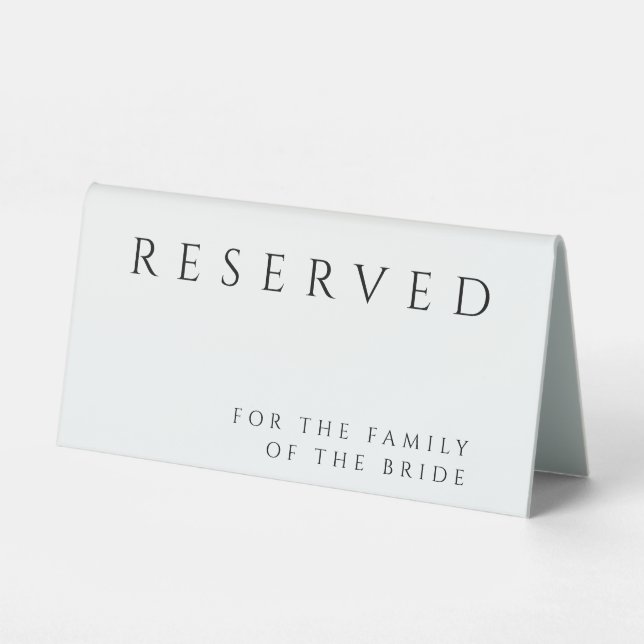 Simple & Modern Wedding Reserved (Front)