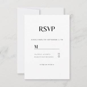 Simple Modern Wedding RSVP card