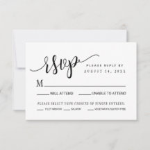 Simple&Modern Wedding RSVP Response Card