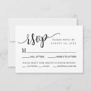 Simple&Modern Wedding RSVP Response Card
