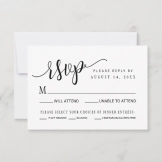 Simple&Modern Wedding RSVP Response Card