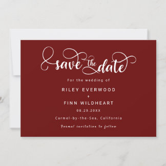 Simple Modern wedding save the date invitation