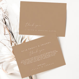 Simple Modern Wedding Thank You Card