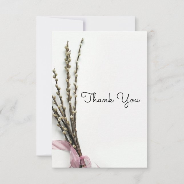 Simple Modern Wedding Thank You Card Note (Front)