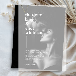 Simple, Modern, Wedding, Vellum Invitations