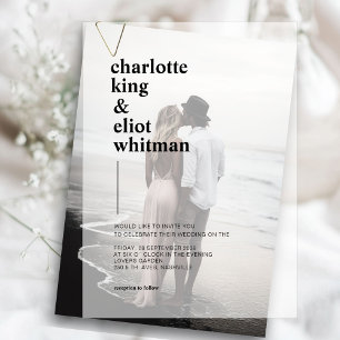 Simple, Modern, Wedding,  Vellum Invitations