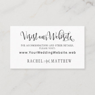 Simple&Modern. Wedding Website Info Enclosure Card