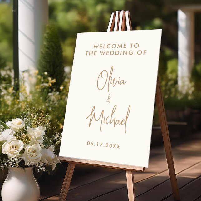 Simple Modern Wedding Welcome Acrylic Sign (Creator Uploaded)