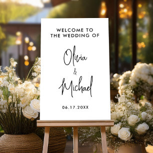 Simple Modern Wedding Welcome Acrylic Sign
