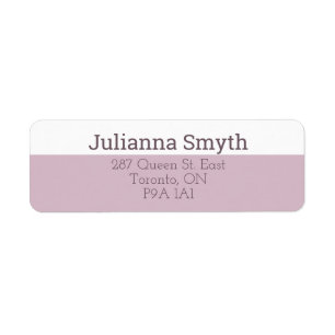 Simple Modern White and Mauve Business Label
