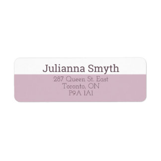 Simple Modern White and Mauve Business Label