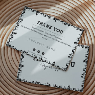 Simple Modern White Business Thank You Note Card