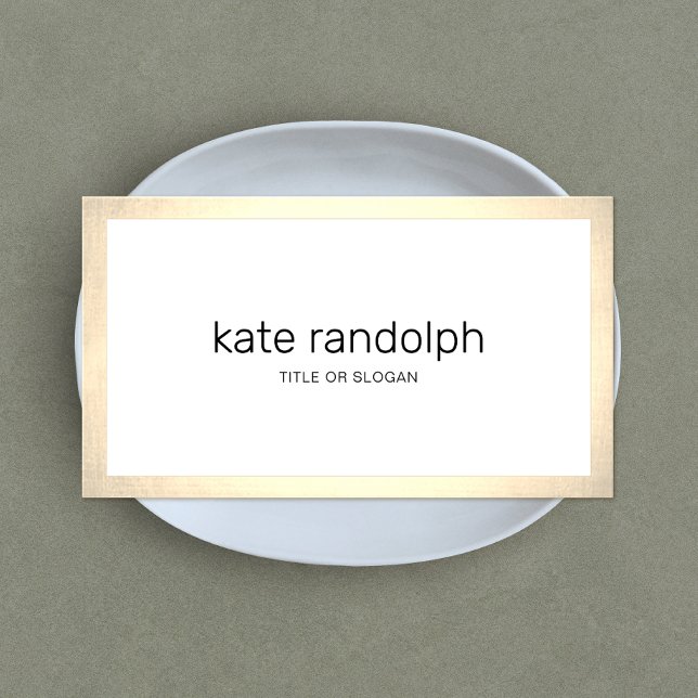 Simple Modern White Gold Border (Creator Uploaded)