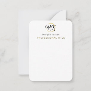 Simple Modern White Gold Elegant Template Monogram