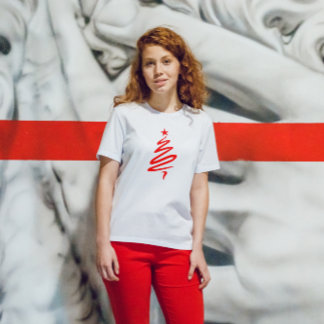 Simple Modern White Holiday & Christmas T-Shirt