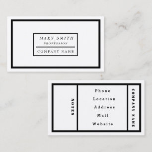 Simple Modern White Snow Business Card