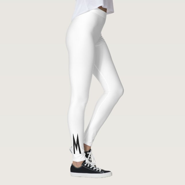 Simple Modern White Snow Leggings (Right)