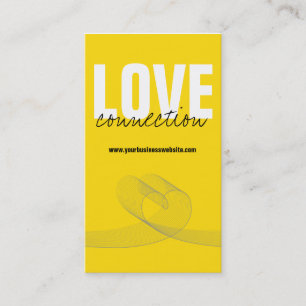 Simple Modern Yellow Loopy Love Heart Profile Card